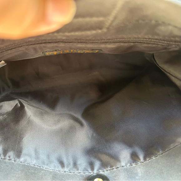 Tianni Black Embroidered Ladybug Handbag Faux Black Bamboo Handles - Picture 9 of 9